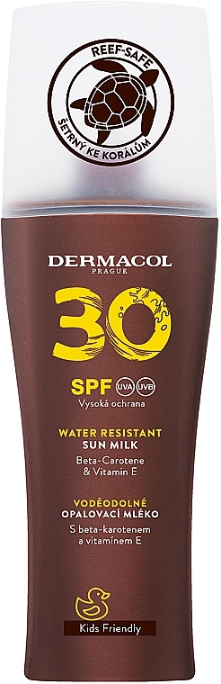 Водостойкое солнцезащитное молочко - Dermacol Water Resistant Sun Milk SPF 30 Spray — фото N1