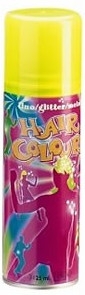 Цветной спрей для волос "Fluo", желтый - Sibel Fluo Hair Spray — фото N1