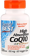 Коензим Q10 високого засвоєння, з біоперином, 100 мг, рослинні капсули - Doctor's Best — фото N1