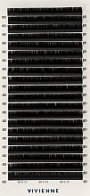 Накладные ресницы "Elite", черные, 20 линий (0,1, D, 8) - Vivienne — фото N1