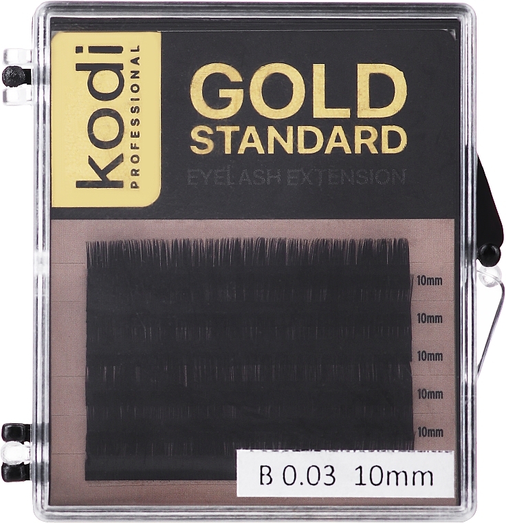 Накладні вії Gold Standart B 0.03 (6 рядів: 10 мм) - Kodi Professional — фото N1