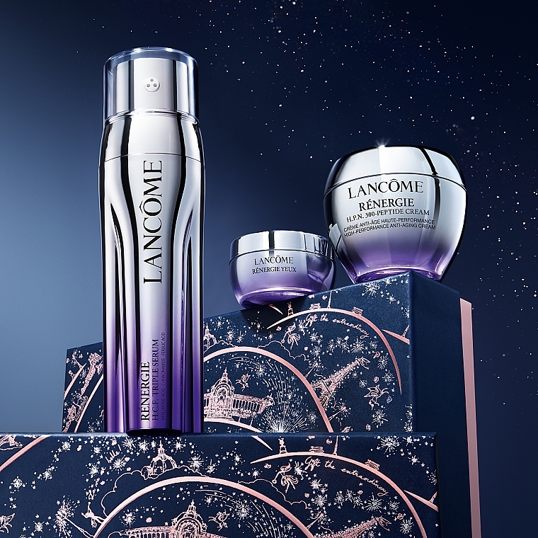 Набір для догляду за тілом з ароматом квітучої троянди - Lancome Renergie (ser/50ml + cr/15 + eye/cr/5ml) — фото N3