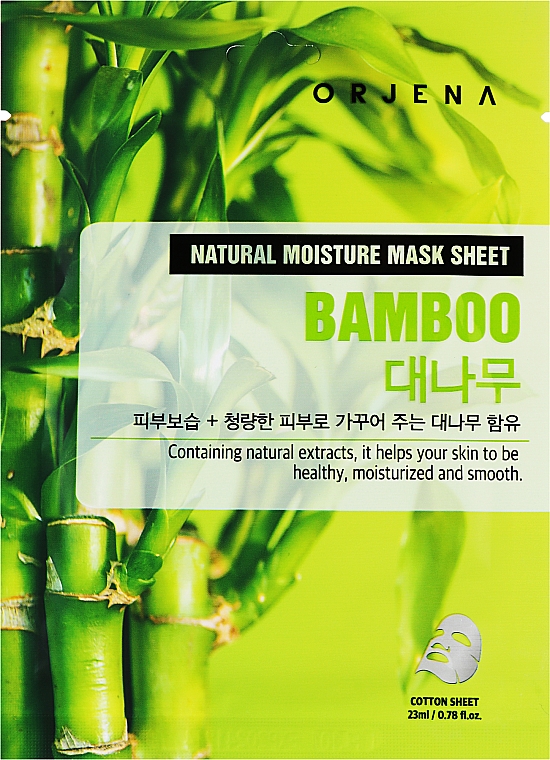 Тканинна маска для обличчя з бамбуком - Orjena Natural Moisture Mask Sheet Bamboo — фото N1