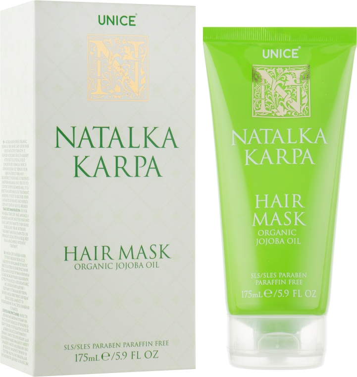 Маска для волосся, з маслом жожоба - Unice Natalka Karpa Organic Mask