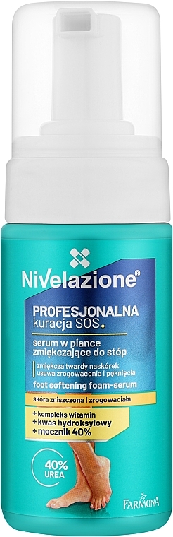 Пом'якшувальна пінка-сироватка для ніг - Farmona Nivelazione Softening Feet Foam Serum — фото N1