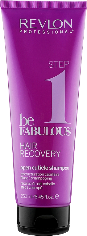 Очищающий шампунь открывающий кутикулу Шаг 1 - Revlon Professional Be Fabulous Hair Recovery Shampoo — фото N1