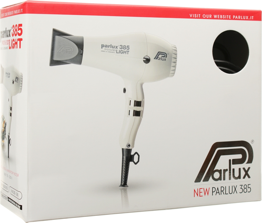 Фен для волосся - Parlux 385 Power Light Ionic & Ceramic White — фото N2