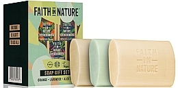Набір - Faith In Nature Orange, Aloe Vera & Lavender Soap Gift Set (3x100g) — фото N2