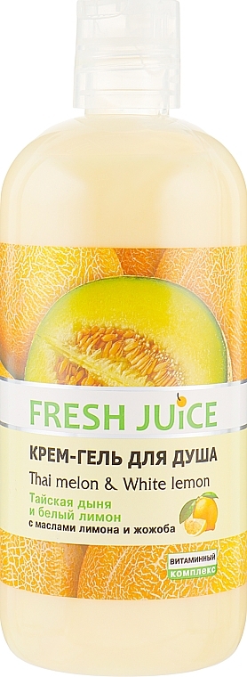 УЦІНКА Крем-гель для душу - Fresh Juice Thai Pleasure Thai Melon & White Lemon * — фото N4