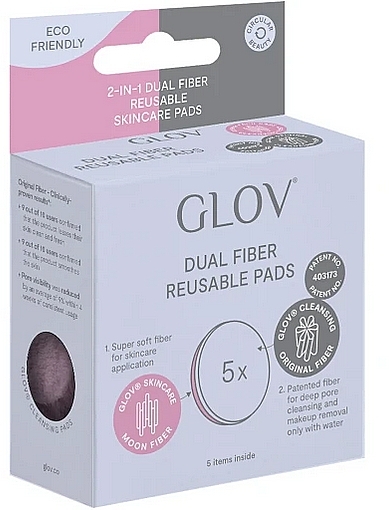 Многоразовые спонжи для снятия макияжа, розовый - Glov 2-in-1 Dual Fiber Reusable Skincare Pads — фото N2