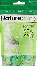 Парфумерія, косметика Морська сіль для ванни "Трава меліси та конопляна олія" - Nature Code Bath Sea Salt