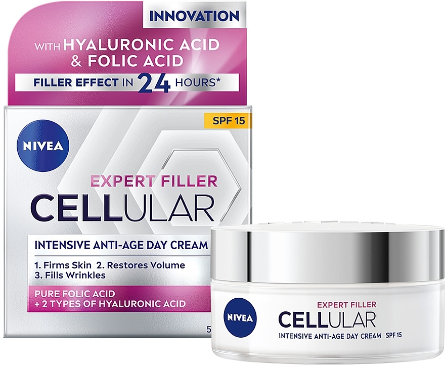 УЦІНКА Денний крем - NIVEA Cellular Expert Filler SPF 15 * — фото N1