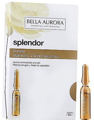 Ампула з гіалуроновою кислотою й вітаміном С - Bella Aurora Splendor Booster Vitamin C + Hyaluronic Acid Ampoule — фото N3