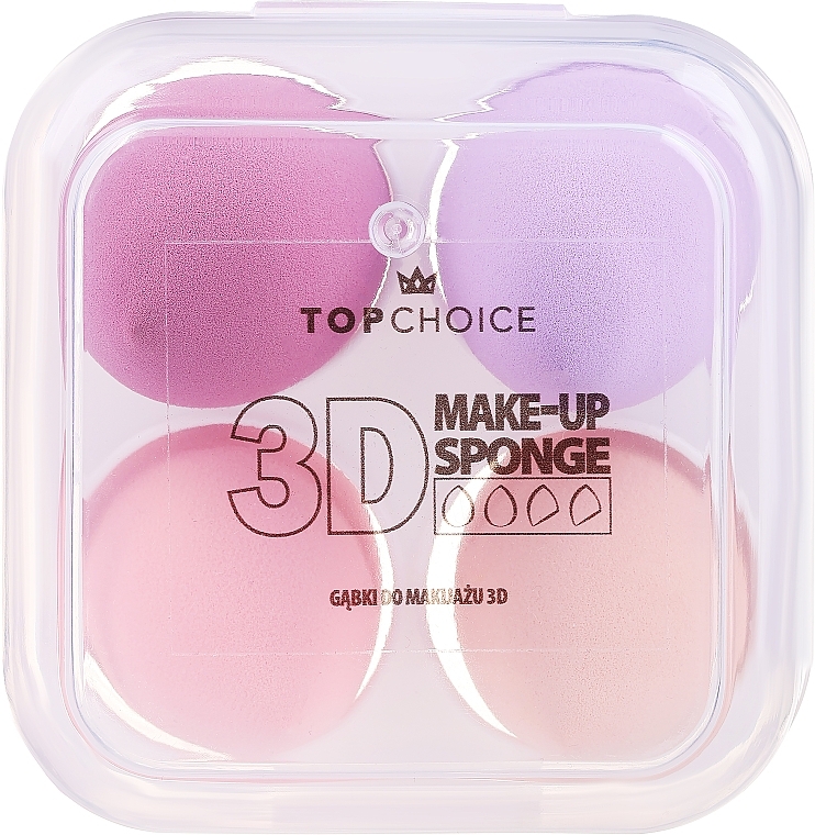Спонж-блендер, 4 шт - Top Choice 3D Make-up Sponge  — фото N2