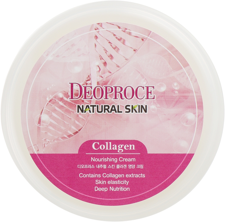 Антивіковий регенерувальний крем для обличчя з колагеном, гіалуроновою кислотою і вітаміном Е - Deoproce Natural Skin Collagen Nourishing Cream — фото N3