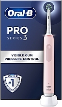 Электрическая зубная щетка, розовая - Oral-B Pro Series 3 Cross Action Electric Toothbrush Pink — фото N3