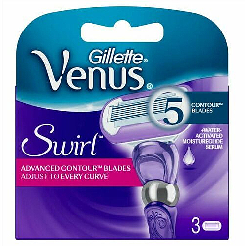 Сменные кассеты для бритья, 3 шт. - Gillette Venus Swirl — фото N1
