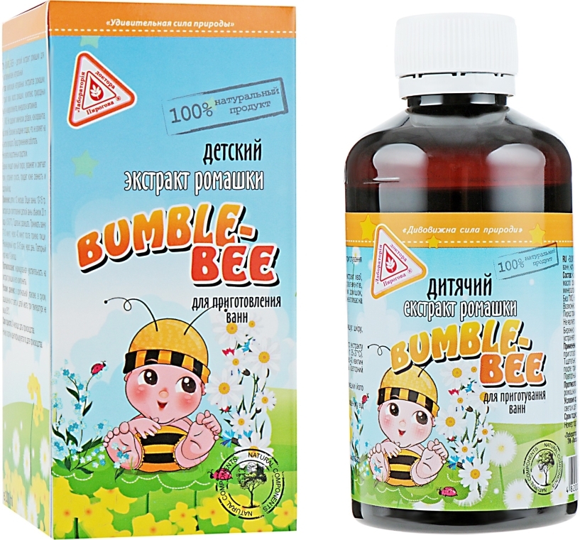 Екстракт ромашки "Bumble-Bee", дитячий, для приготування ванн - Лабораторія доктора Пирогова — фото N1