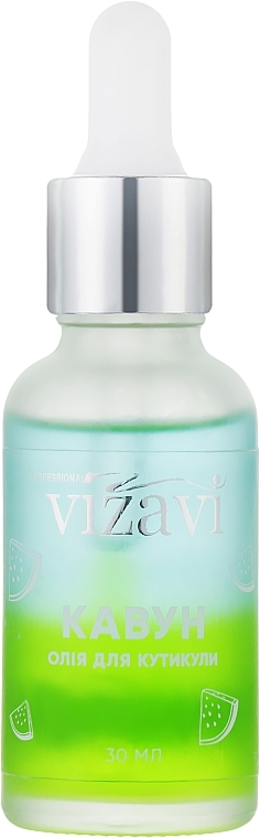 Масло для кутикулы двухфазное "Арбуз" - Vizavi Professional Coconut Cuticle Oil — фото N1