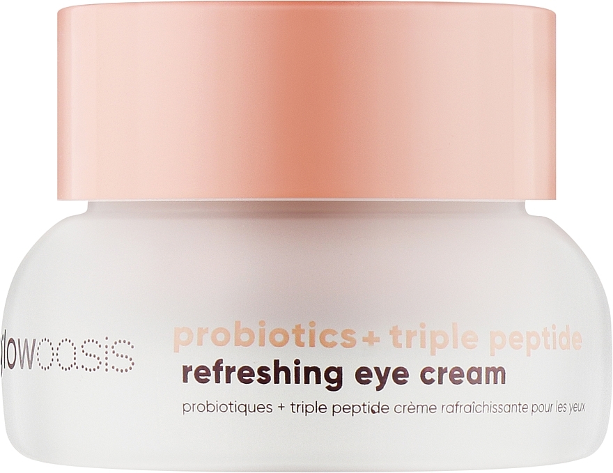Освежающий крем для кожи вокруг глаз - Glowoasis Probiotic + Triple Peptide Refreshing Eye Cream — фото N1