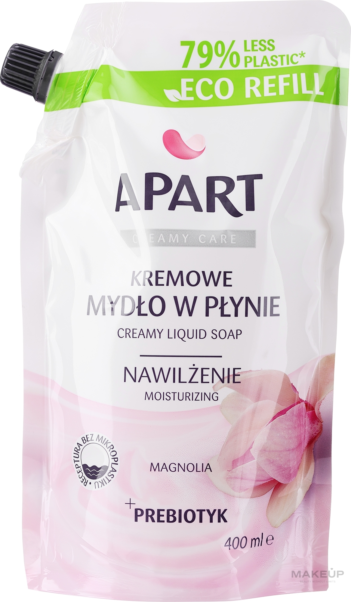 Рідке крем-мило "Магнолія" - Apart Natural Creamy Care Magnolia + Prebiotyc (дой-пак) — фото 400ml