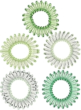 Парфумерія, косметика Силіконові резинки для волосся, зелений градієнт - Bubble Bar