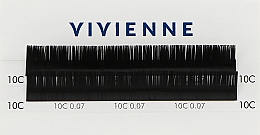 Парфумерія, косметика Накладні вії "Elite", чорні, 2 лінії (0,07, C, (10)) - Vivienne