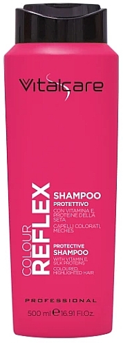 Шампунь з вітаміном Е та протеїнами шовку для фарбованого волосся - Vitalcare Professional Colour Reflex Shampoo — фото N1