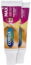 Парфумерія, косметика Набір фіксувальних кремів для зубних протезів - Corega Power Max Fixation + Comfort (fix/cr/2x70g)
