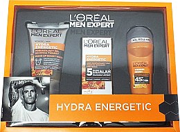 Духи, Парфюмерия, косметика Набор - L'Oreal Paris Men Expert Hydra Energetic (f/cr/50ml + f/gel/100ml + deo/50ml)