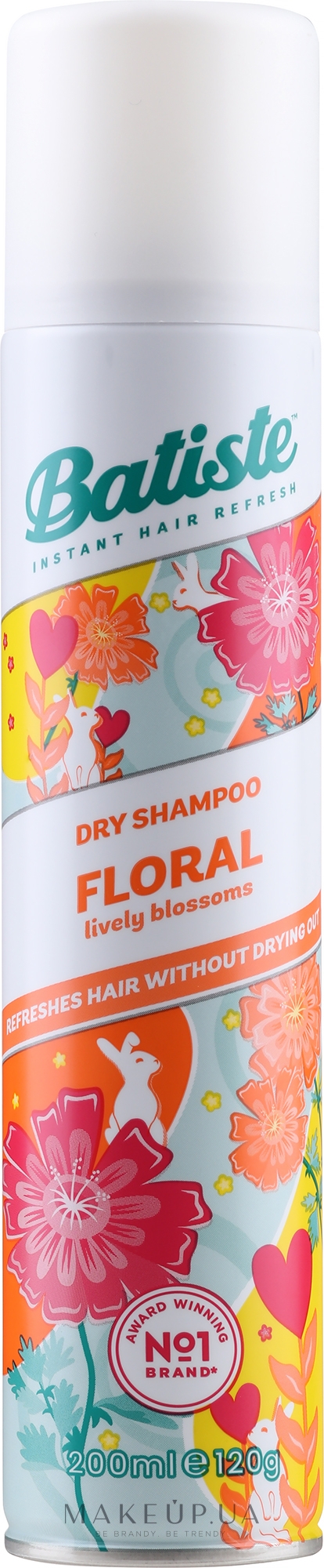 Сухий шампунь - Batiste Dry Shampoo Bright and Живий Floral Essences — фото 200ml