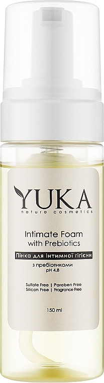Пенка для интимной гигиены с пребиотиком - Yuka Intimate Foam — фото N1