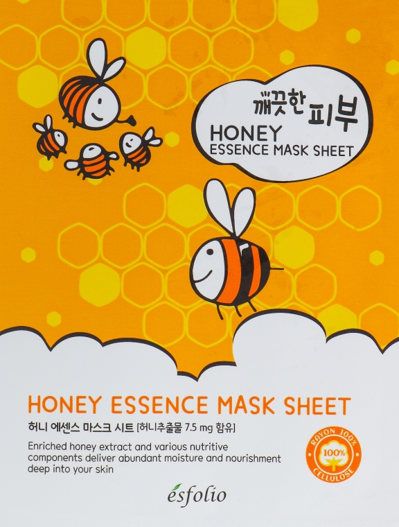 Тканевая маска c медом - Esfolio Pure Skin Essence Mask Sheet Honey