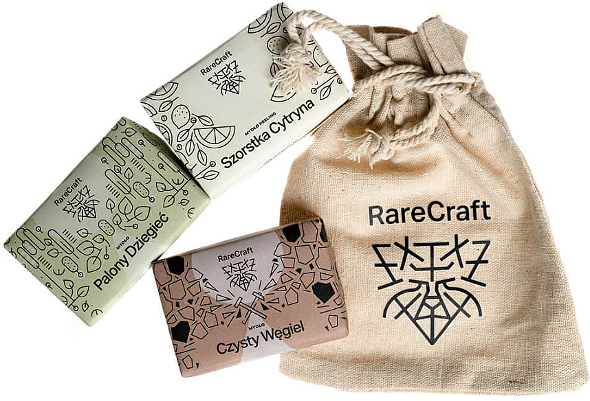Набір мила - RareCraft (soap/3x110g + bag) — фото N1