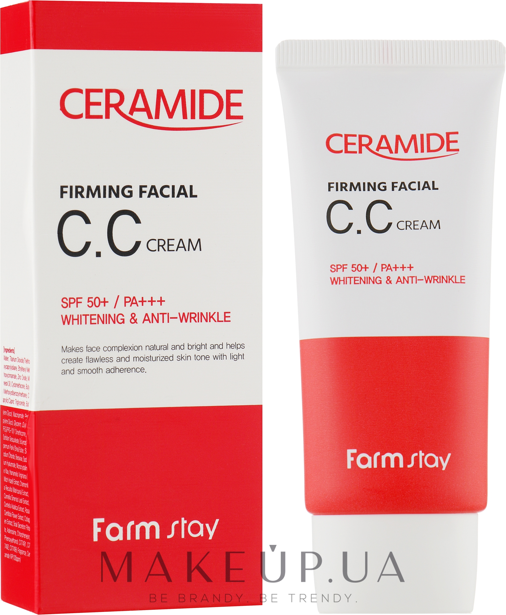 Укрепляющий CC крем для лица с керамидами SPF50+ - Farmstay Ceramide Firming Facial CC Cream — фото 50ml