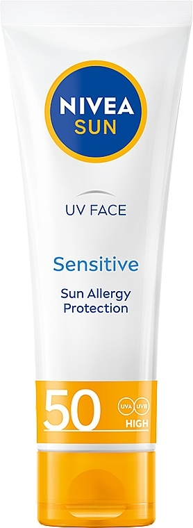 Солнцезащитный крем для лица, для чувствительной кожи - NIVEA Sun Sensitive Skin SPF50 High — фото N2