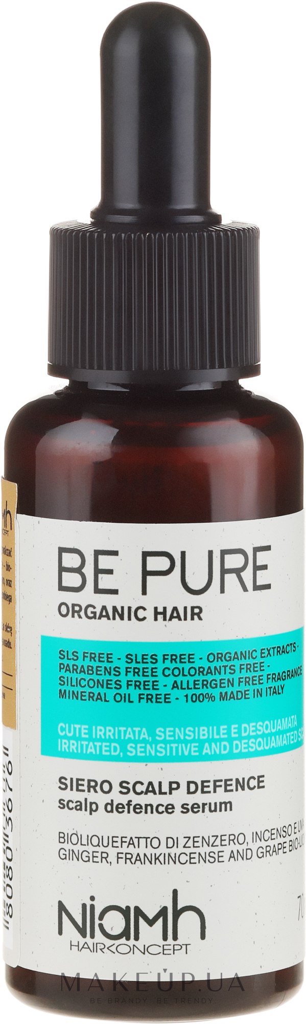 Заспокійлива сироватка для волосся - Niamh Hairconcept Be Pure Scalp Defence Serum — фото 70ml