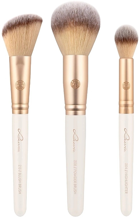 Набір пензлів для макіяжу, 8 шт. - Luvia Cosmetics Prime Vegan Champagne Brush Set — фото N2