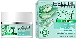 Зволожувально-матувальний гель для обличчя, для нормальної й комбінованої шкіри - Eveline Cosmetics Organic Aloe + Collagen — фото N1