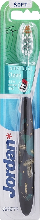 Мягкая зубная щетка, черная - Jordan Individual Clean Soft — фото N1