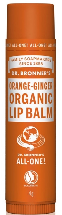 Бальзам для губ "Апельсин і імбир" - Dr. Bronner’s Orange & Ginger Lip Balm — фото N1