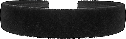 Обруч для волос тканевый FA-5698, велюровый черный - Donegal — фото N1