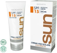 Духи, Парфюмерия, косметика Тонирующий крем для лица SPF15 - Bioearth Sun Crema Viso Solare Colorata SPF15