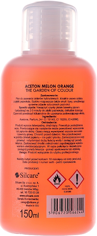 Рідина для зняття лаку і гель-лаку - Silcare The Garden Of Colour Melon Orange — фото N2