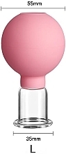 Вакуумная банка для массажа, розовая, размер L - Deni Carte — фото N2