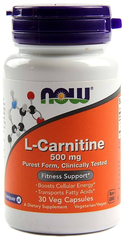 Капсули L-карнітин, 500 мг. - Now Foods L-Carnitine — фото N1