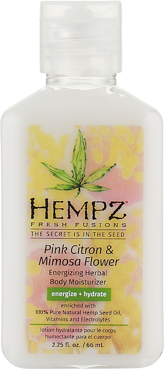 Молочко для тела "Розовый лимон и Мимоза" - Hempz Fresh Fusions Pink Citron & Mimosa Flower Energizing Herbal Body Moisturizer