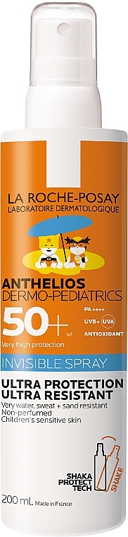 Детский солнцезащитный ультралегкий спрей для лица и тела SPF50+ - La Roche-Posay Anthelios Dermo-Pediatrics Invisible Spray — фото N1