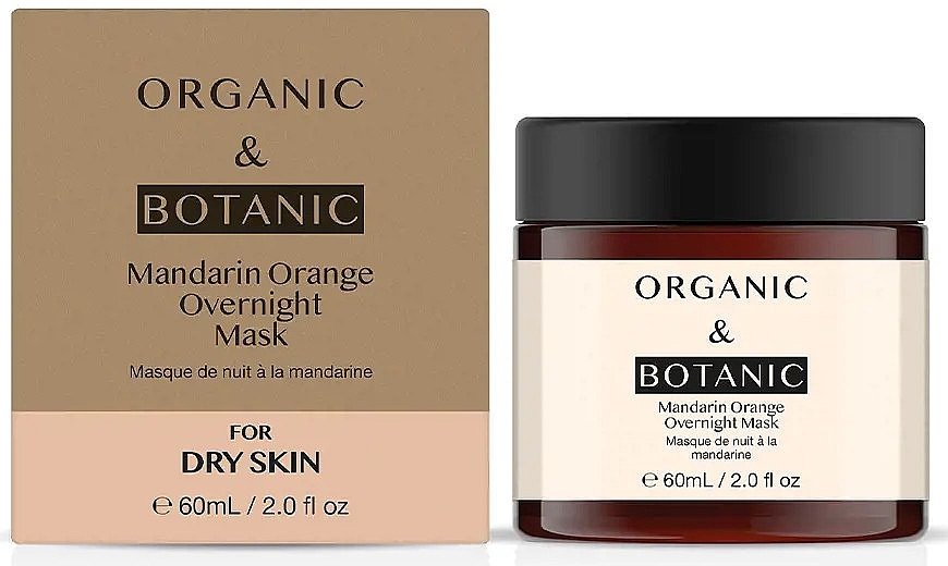 Нічна маска для сухої шкіри - Organic & Botanic Mandarin Orange Overnight Mask — фото N1