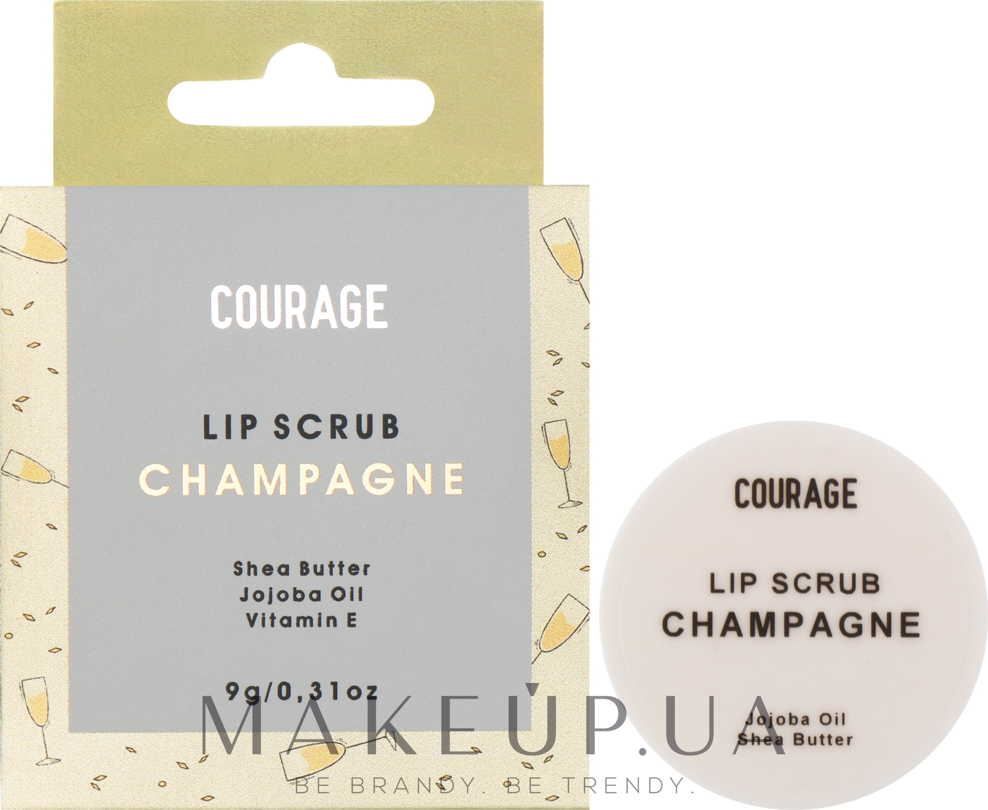Скраб для губ "Шампанское" - Courage Lip Scrub Champange — фото 9g